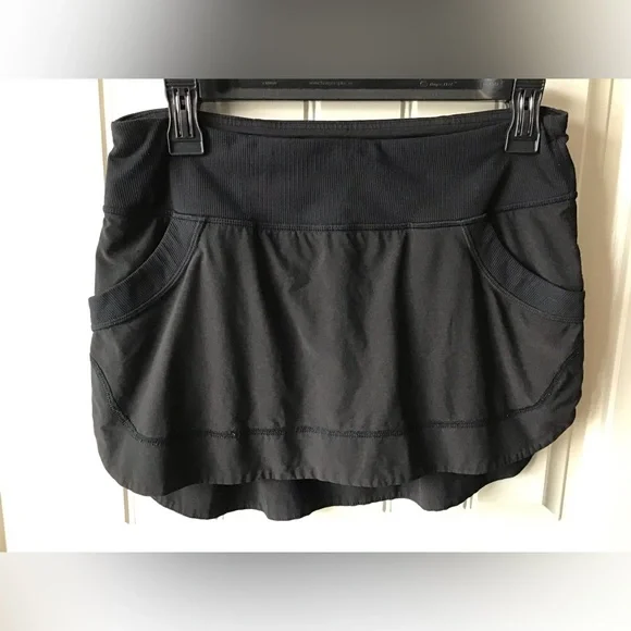 🌼Lululemon Run: For All Skirt Black Size 6 - Picture 3 of 15